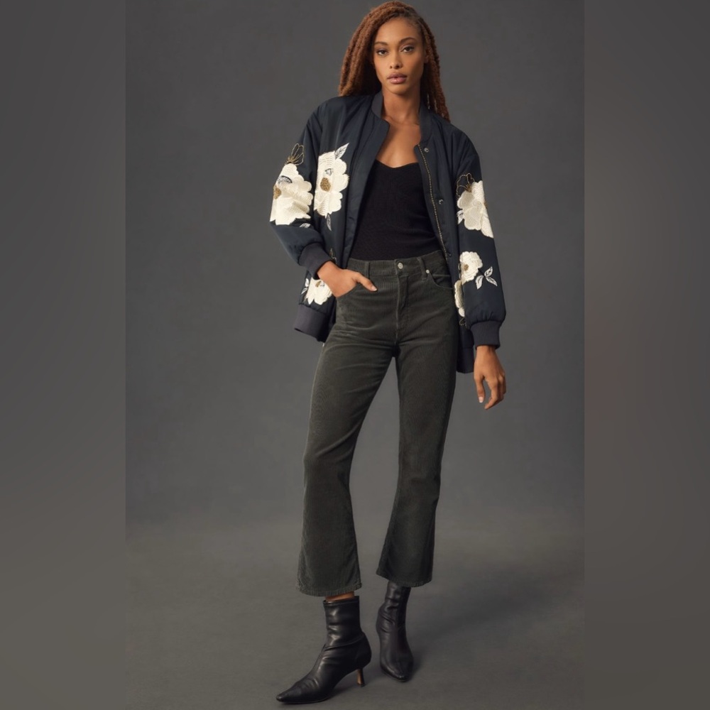 Citizens of Humanity Isola Corduroy Mid-Rise Crop Bootcut Jeans